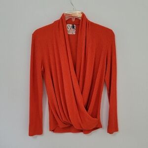 Anthropologia Faux Wrap Sweater, Size Small